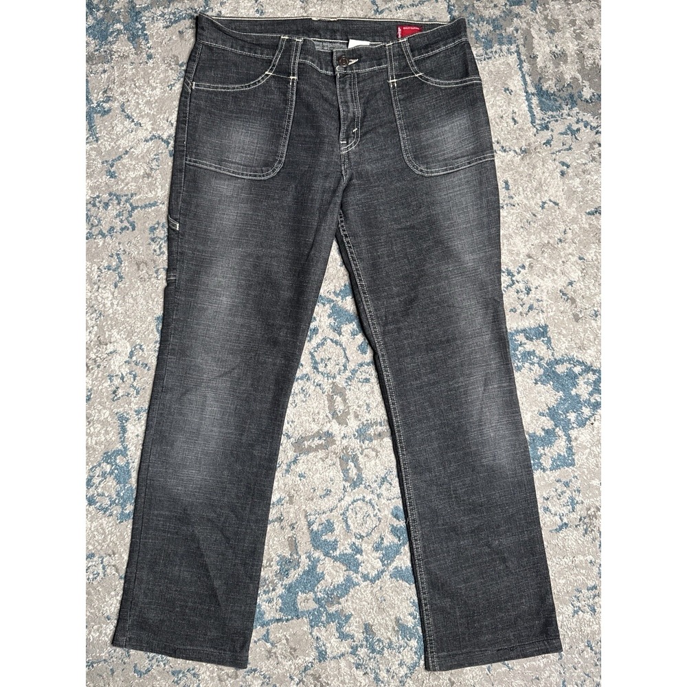 Vintage Levi's Low Rise Bootcut Jeans Womens 9 Gray Dark Wash Flare
